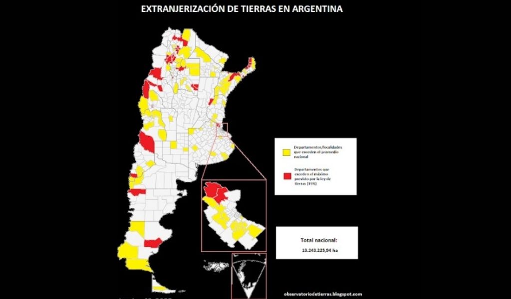 La UBA y el Conicet detectaron que 5% del territorio está en manos extranjeras